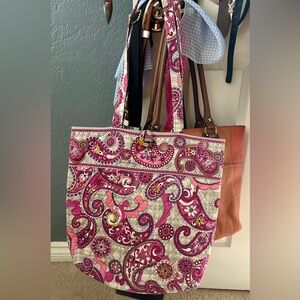 Vera Bradley Paisley Meets Plaid Tote 🌸 LIKE NEW 🌼 A Great Gift!